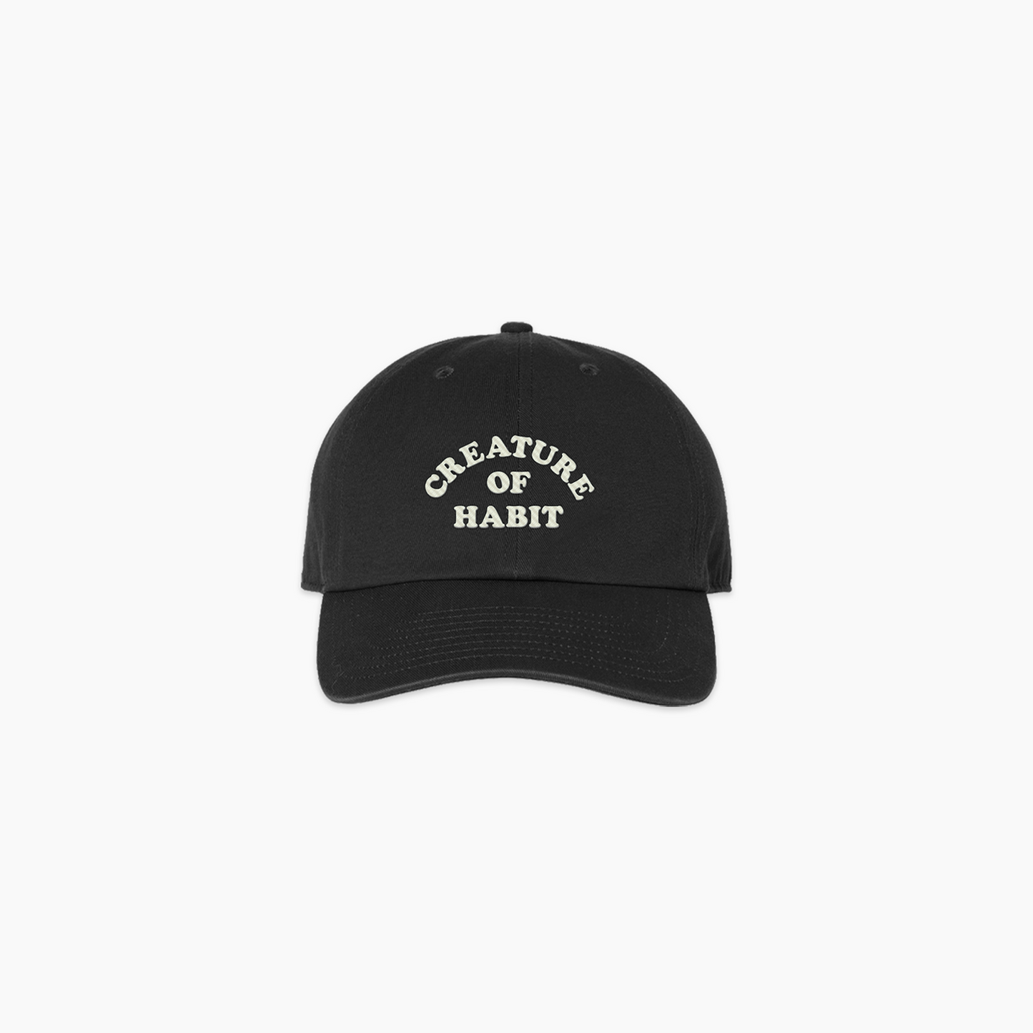 Creature of Habit black dad hat
